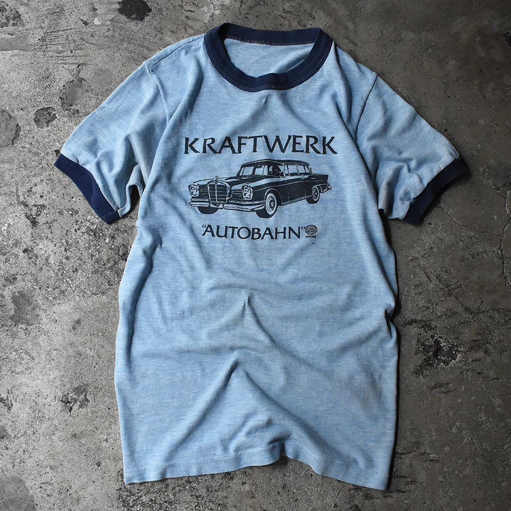 70's　KRAFTWERK/クラフトワーク　"AUTOBAHN"　Ringer Tee　"Couleurshirt掲載" 　230611H