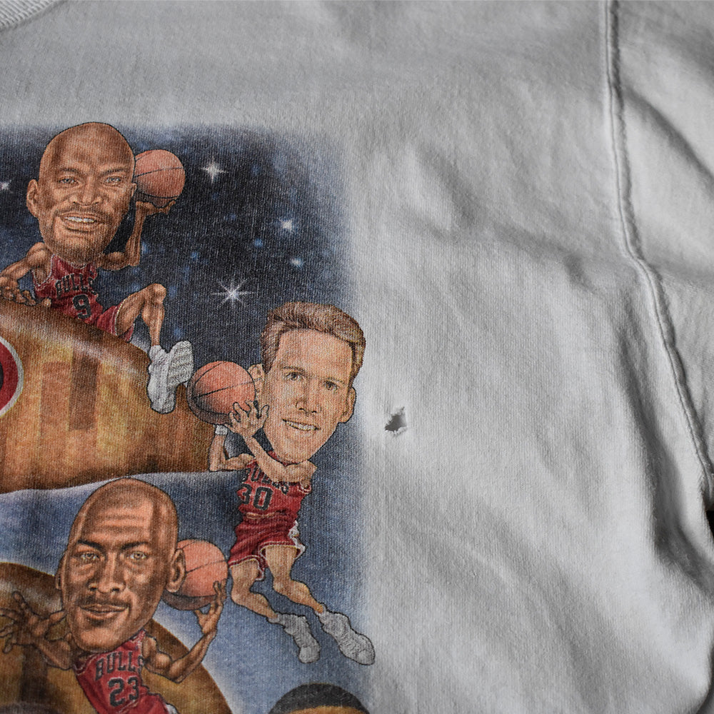 90's NBA Chicago Bulls 98 Finals “last dance members” Tシャツ 231201H