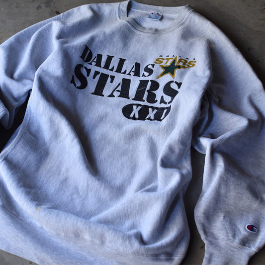 90's Champion/チャンピオン “NHL Dallas Stars”  RWスウェット USA製 230525