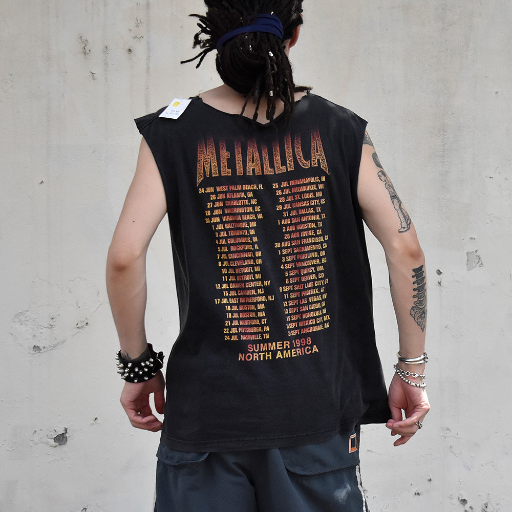 90's Metallica “SUMMER 1998 NORTH AMERICA” Tour カットオフTシャツ 240816H