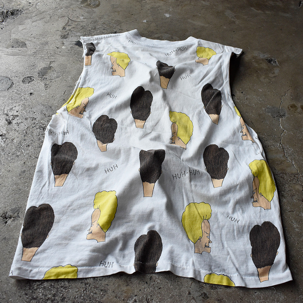 90's STANLEY DESANTIS MTV “Beavis and Butt-Head“ マルチ！ カットオフTシャツ 240811H