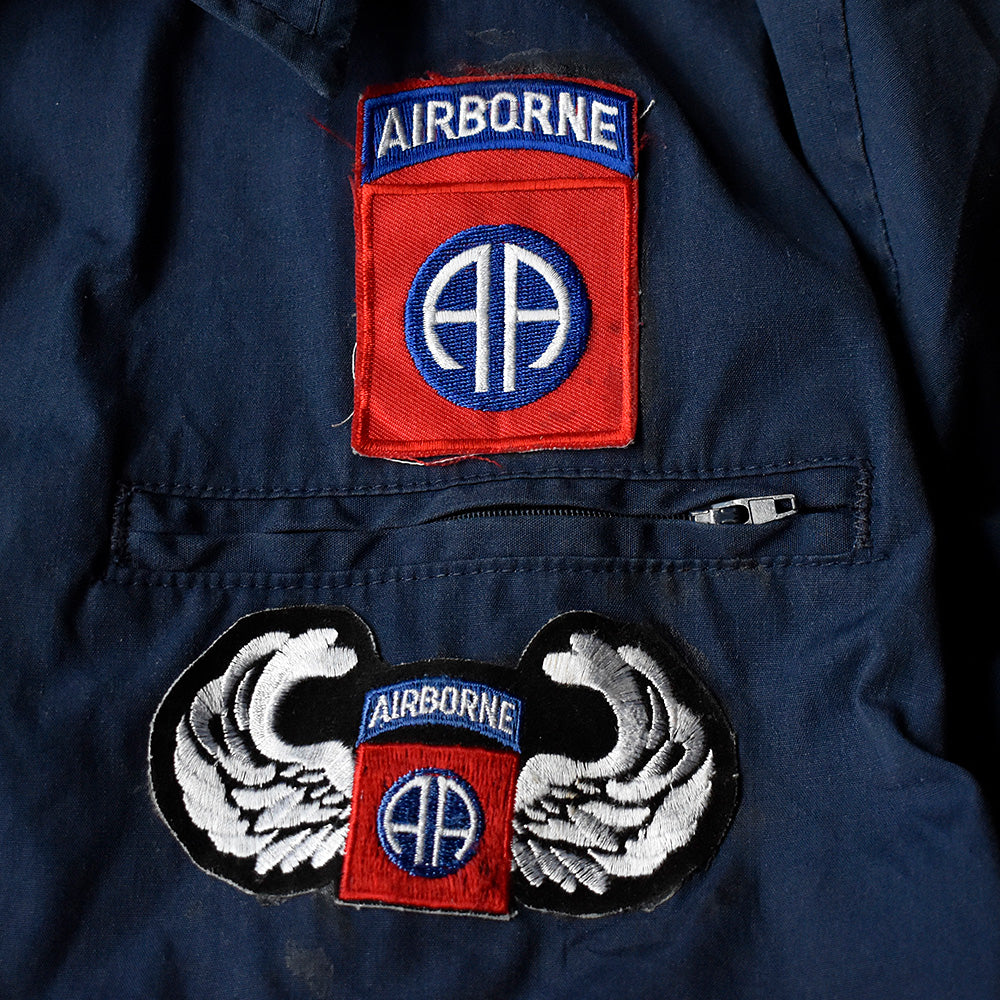80's AIRBORNEワッペン付き！ US.NAVY ユーティリティージャケット 231202H