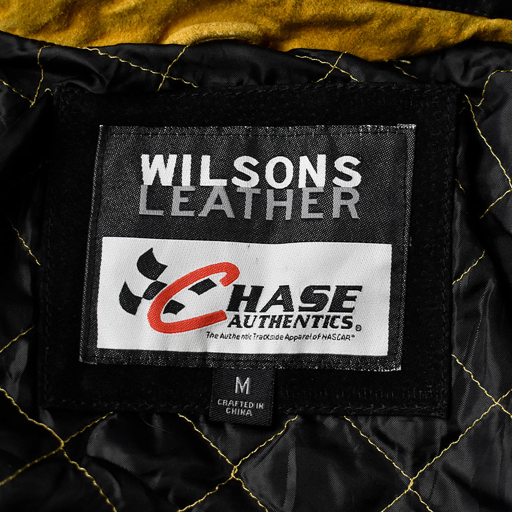 90's WILSONS LEATHER×Chase Authentics “Carhartt刺繍”スエードレザー レーシングジャケット 231215H