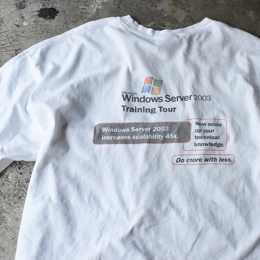 Y2K “Windows Server 2003 Training Tour“ 企業 Tシャツ 250715H