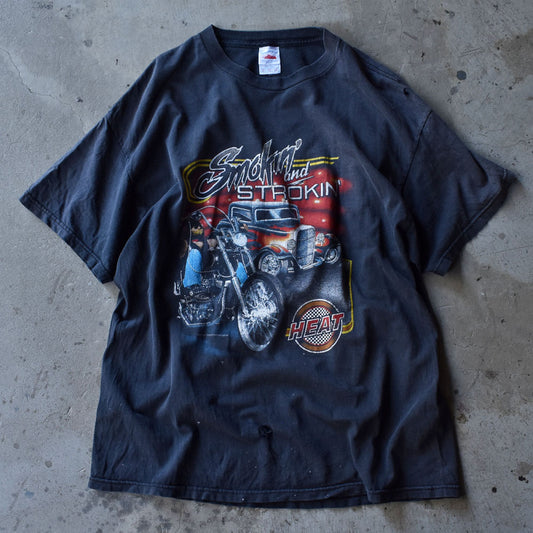 Y2K “SMOKIN' and STROKIN'” 雰囲気◎ バイクTシャツ 230806