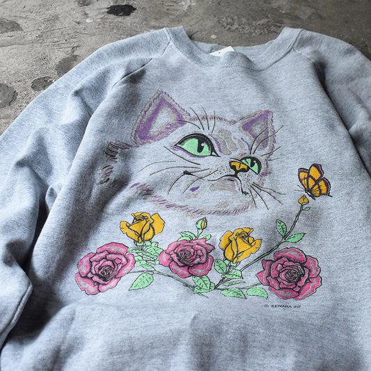 90's Cat＆Rose スウェット 240929H