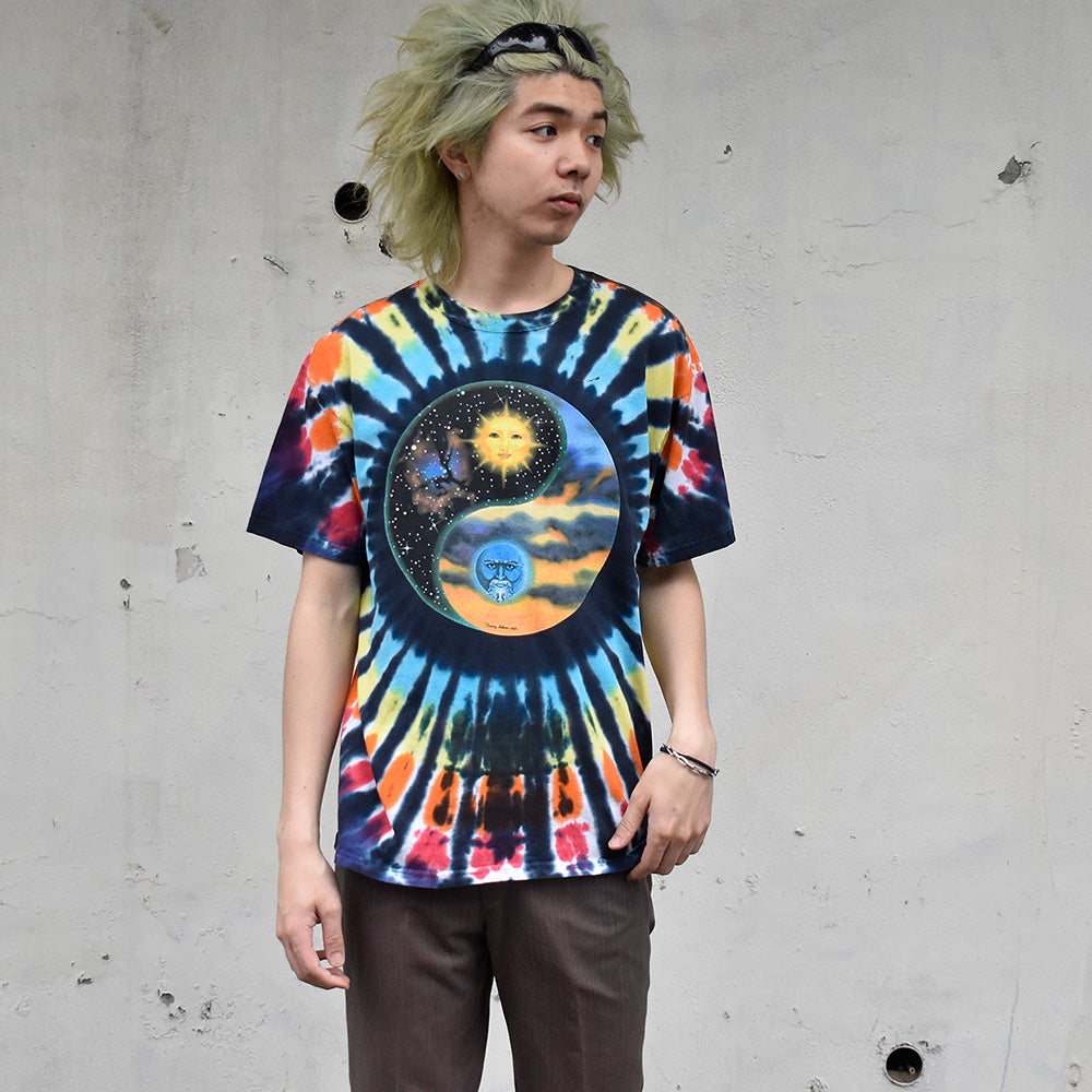 90's “Sun ＆ Moon” タイダイTシャツ 250529H