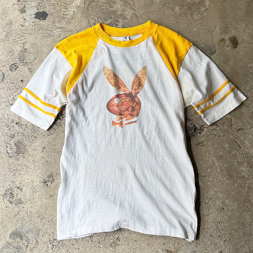 70's sears BODY WEAR “PLAYBOY” ヌード柄 フットボールTシャツ 240312H