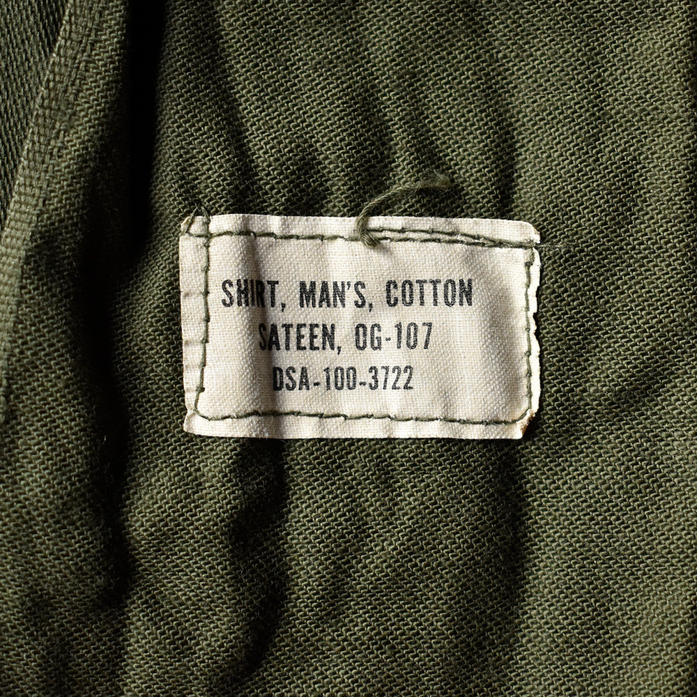60's デッドストック！ US.ARMY DSA-100-3722 コットン/サテン ユーティリティシャツ 240512H
