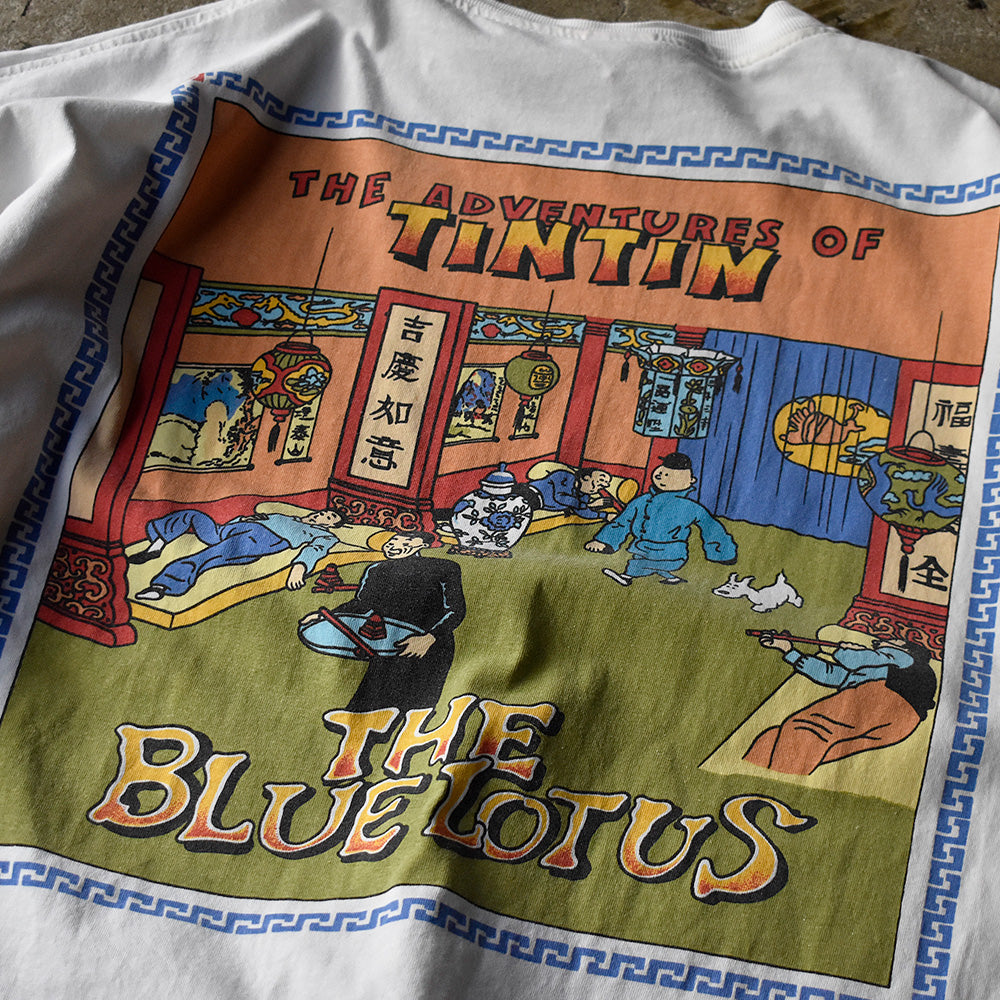 タンタンの冒険 The Blue Lotus キャラクターTシャツ 1990年〜 ヴィンテージ