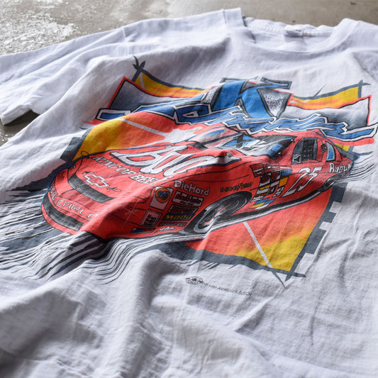 90's FRUIT OF THE LOOM Ken Schrader/ケン・シュレーダー #25 レーシングTシャツ USA製 230611