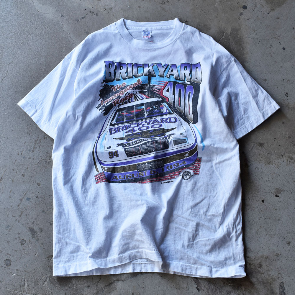 90’s　“Brickyard 400” ラメプリント レーシング Tシャツ　USA製　230506