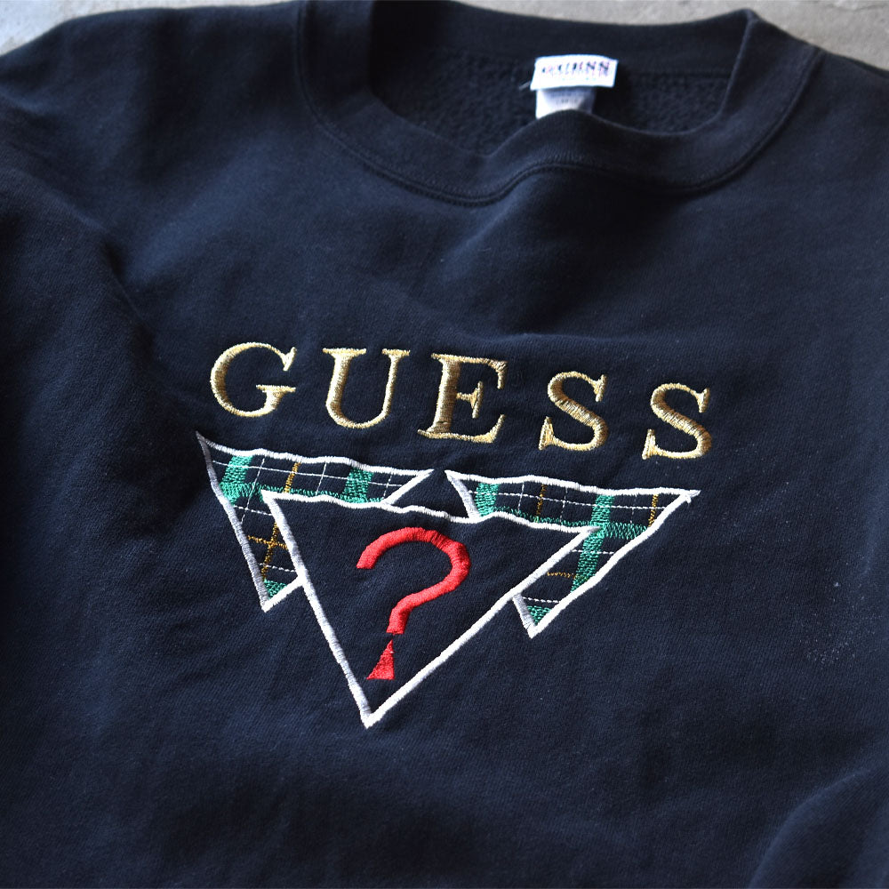 90’s GUESS ロゴ刺繍 スウェット USA製 240107