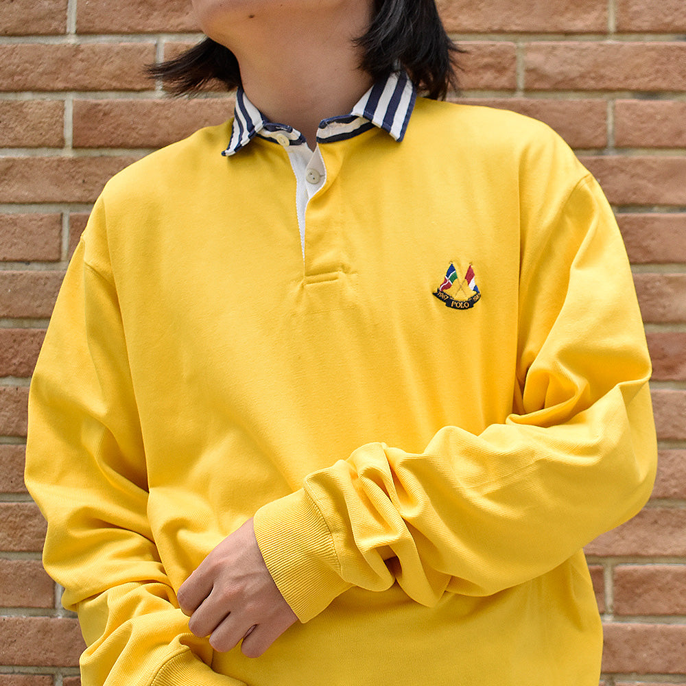 80's Polo Ralph Lauren “CROSS FLAG“ ラガーシャツ USA製 240720H