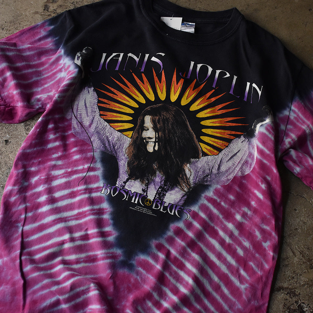 ジャニス・ジョプリン Kozmic Blues 手を挙げるジャニス タイダイTシャツ 2000年 古着
