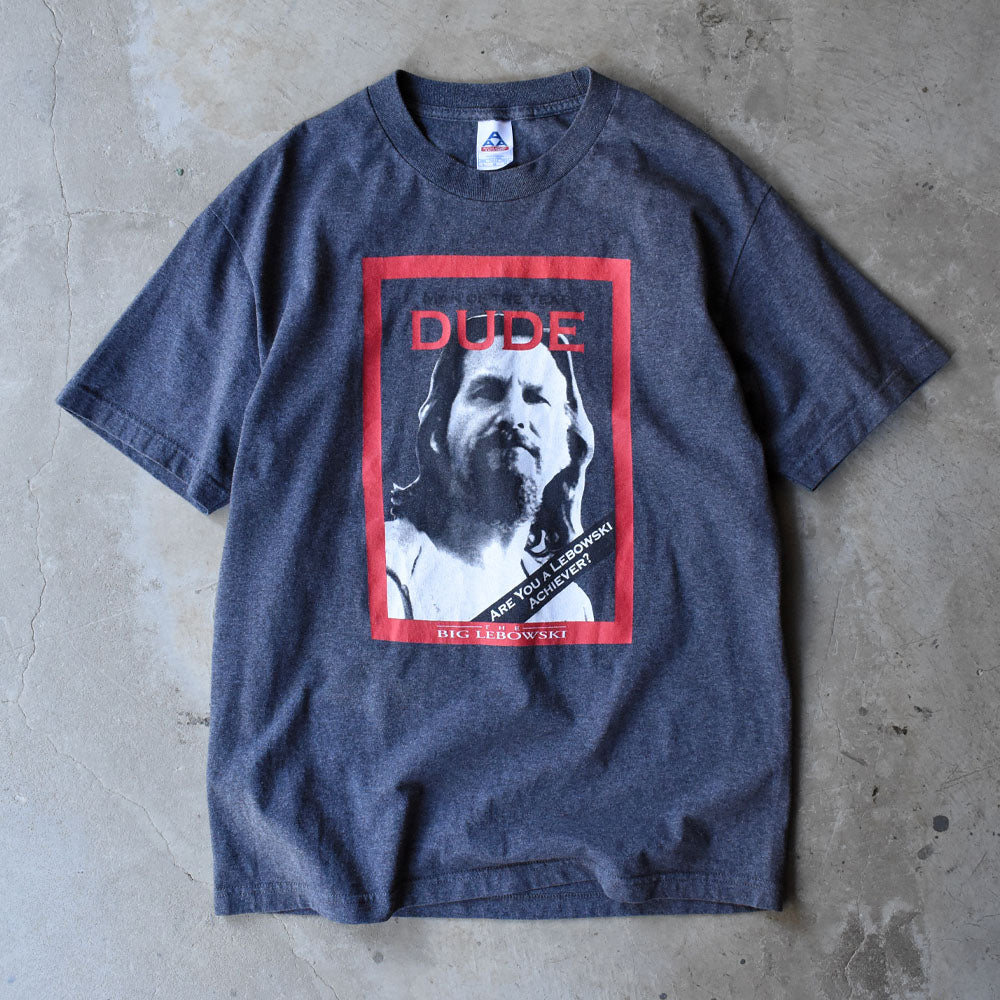 ビッグ・リボウスキ THE DUDE ABIDES ムービーTシャツ 2000年代 グレー 古着