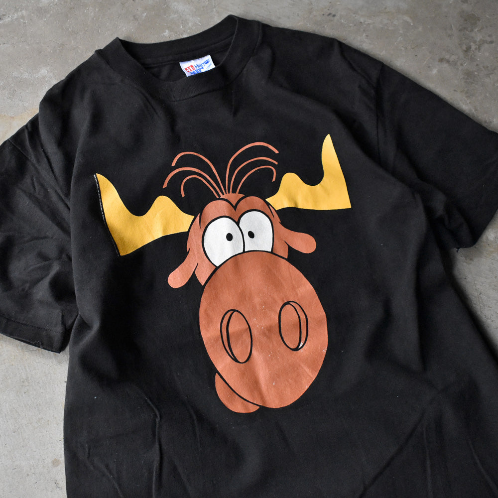 90's “The Adventures of Rocky and Bullwinkle and Friends / TACOBELL” 企業 キャラ コラボ Tシャツ USA製 240728