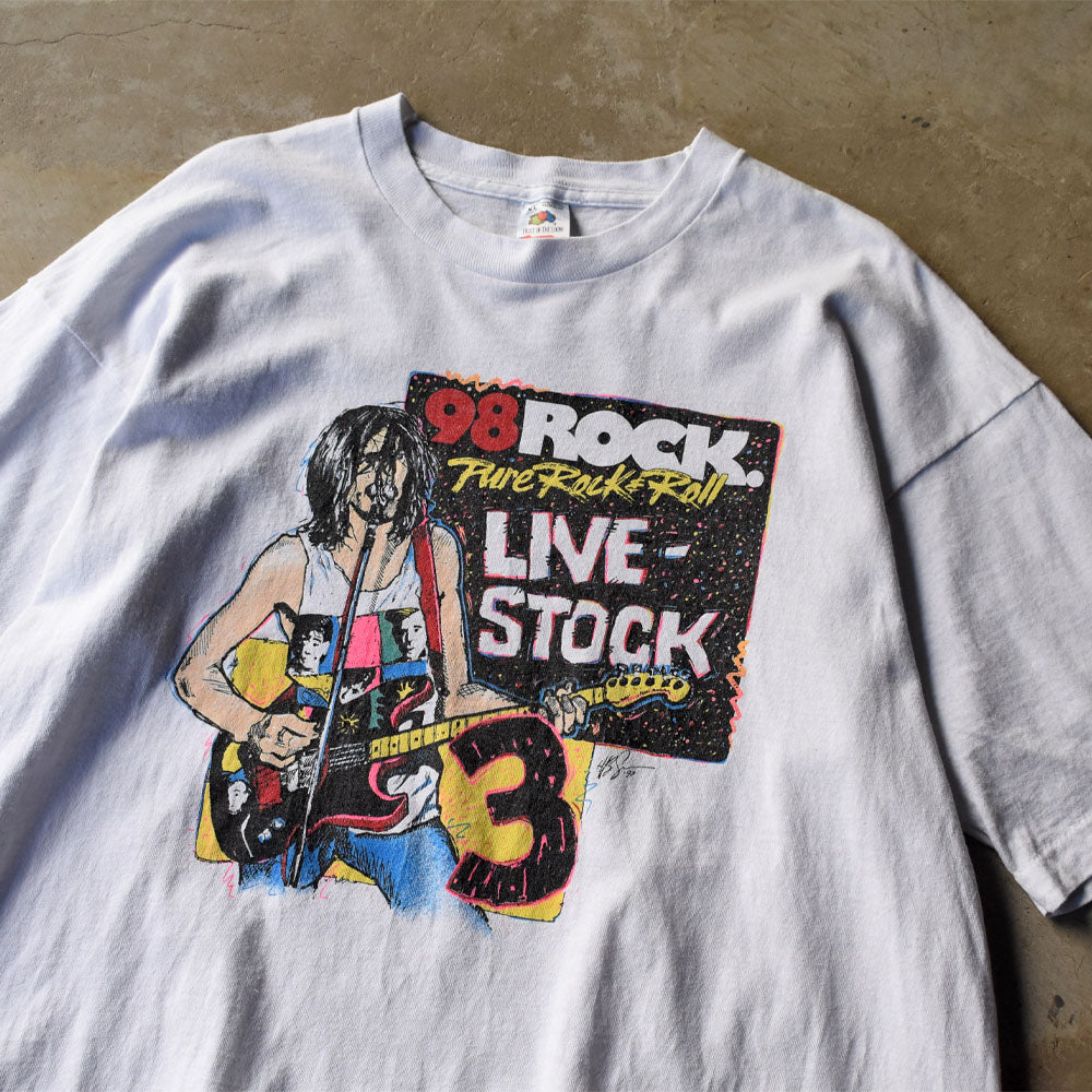90’s Fruit of the Loom “98ROCK LIVE STOCK” ロック Tシャツ 250521