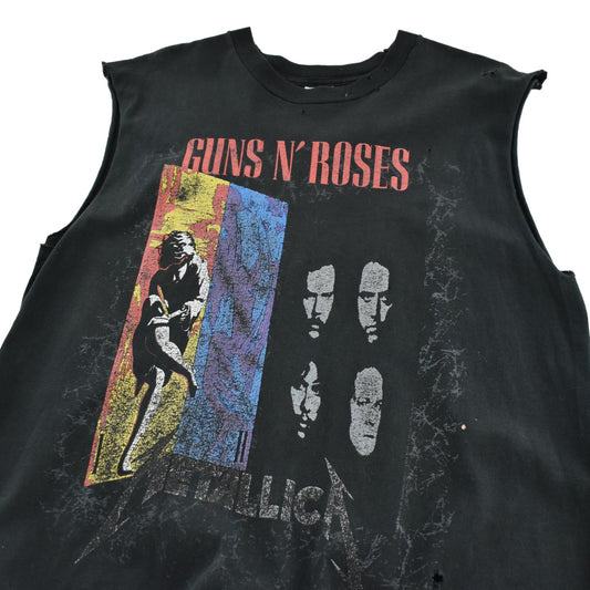 90's Guns N' Roses × Metallica "Stadium Tour 1992" カットオフ ロックTシャツ 260728H