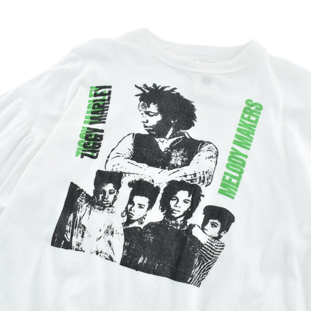 ジギー・マーリー＆ザ・メロディ・メイカーズ モノトーンフォト グリーンロゴ レゲエTシャツ 80年代 パキスタン製 ヴィンテージ