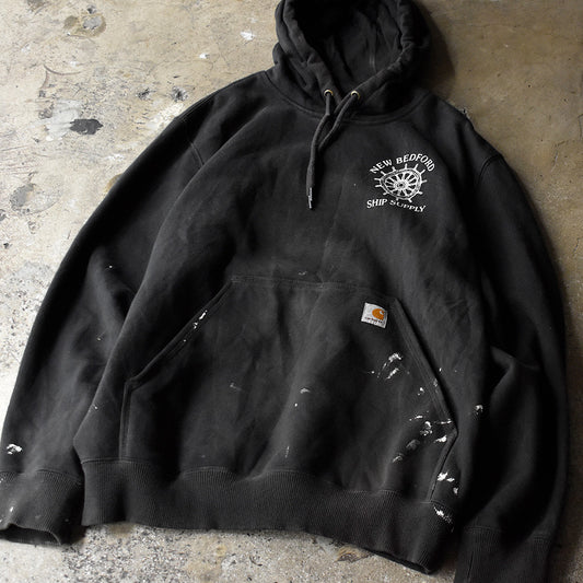 Carhartt RAIN DEFENDER ペンキ！ 企業プリント スウェットパーカー 250429H