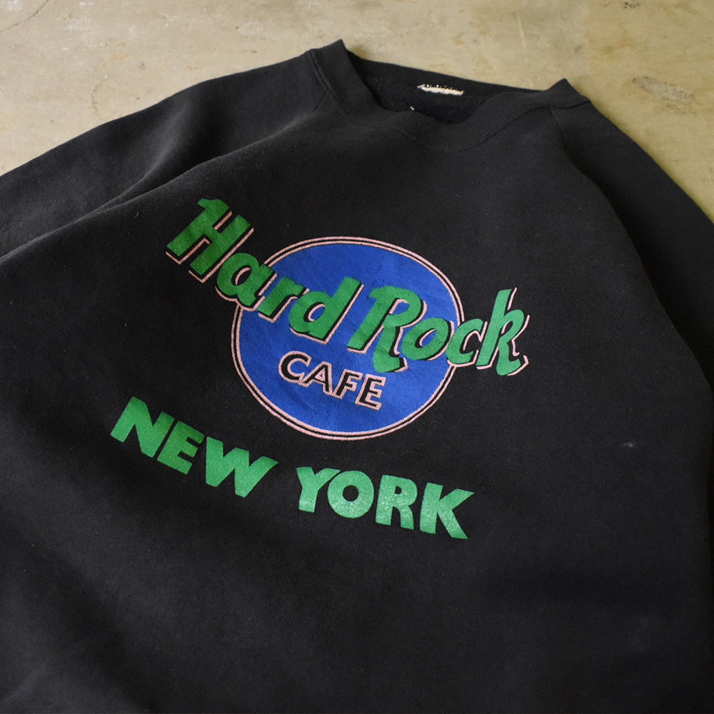 80's Hard Rock Cafe “NEW YORK” ロゴ スウェット 241213