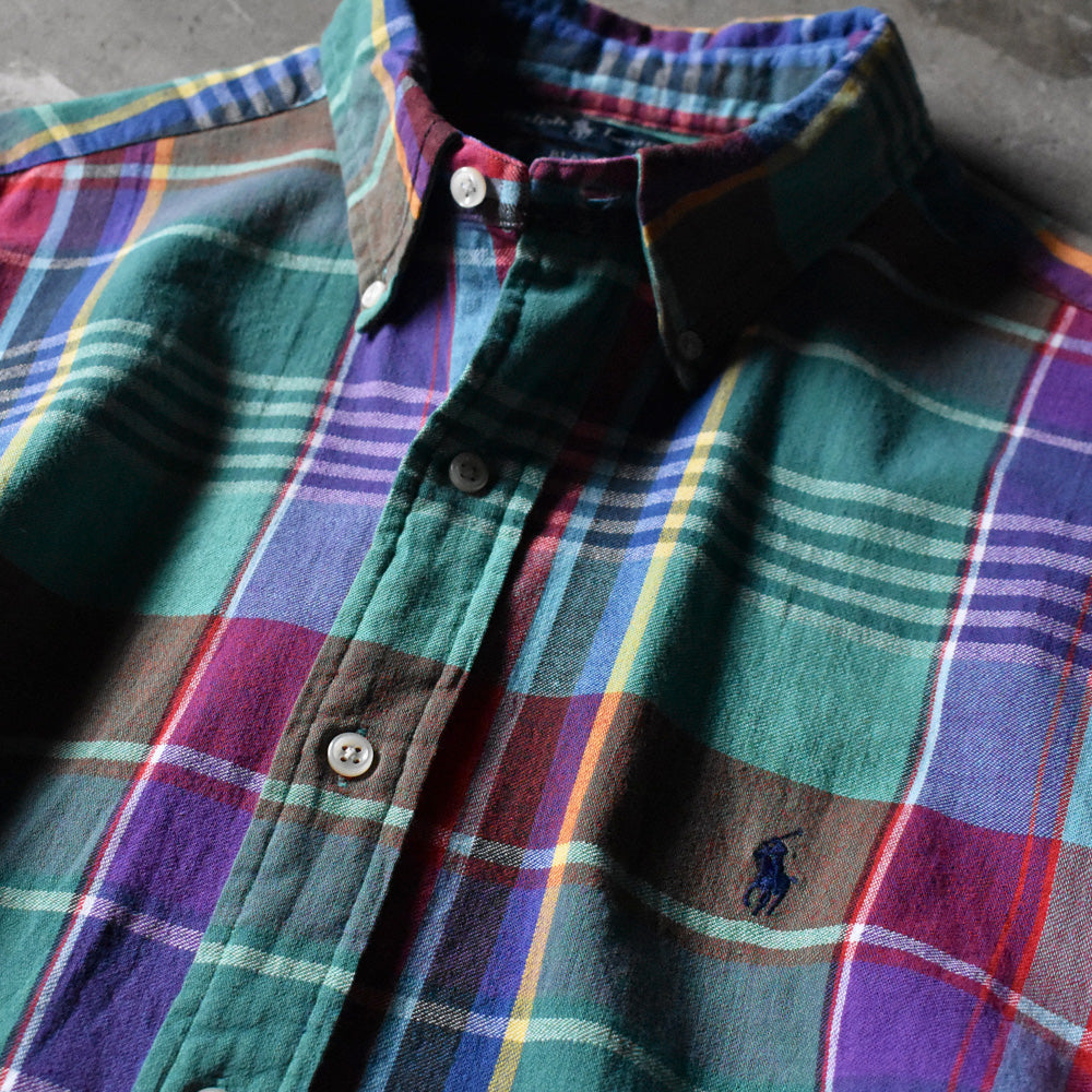 90's Ralph Lauren “BLAKE” チェック ボタンダウンシャツ 240327 S2085