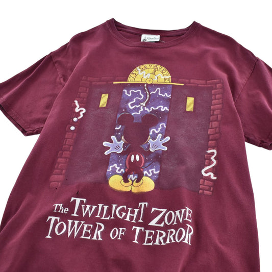 Y2K Disney “The Twilight Zone Tower of Terror” ミッキーTシャツ 260519H