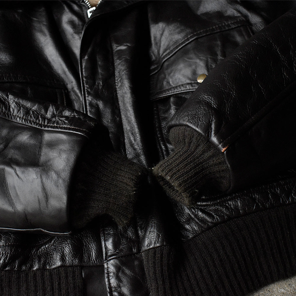 80's AMERICAN EAGLE G-1 type レザー フライトジャケット 241116H