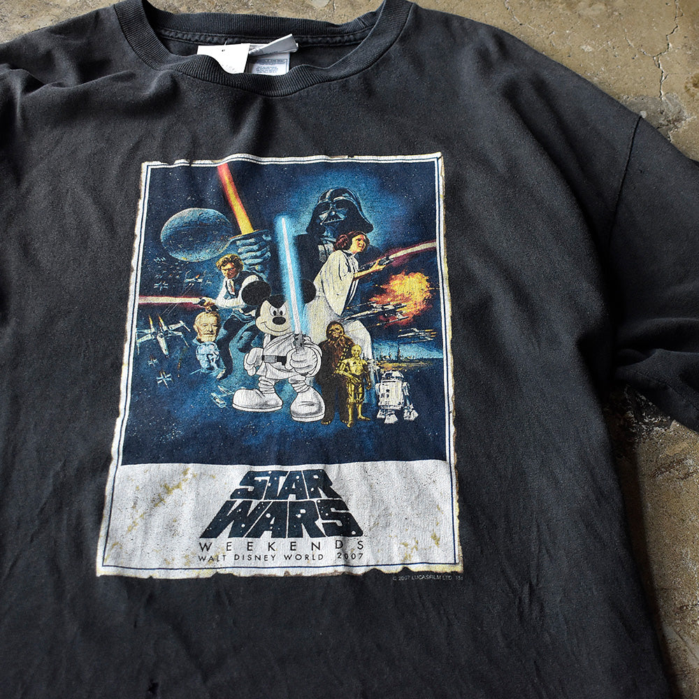 ディズニー スター・ウォーズ ウィークエンド ミッキー Tシャツ 2007年 古着