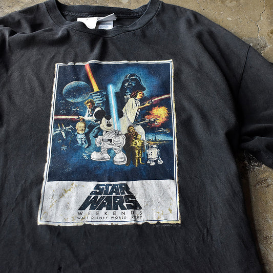 Y2K Disney “STAR WARS WEEKENDS” キャラ Tシャツ 250806H