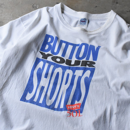 90’s Levi's “BUTTON YOUR SHORTS” Tシャツ USA製 250510