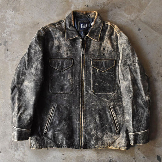 90’s GAP ポリスマン レザージャケット 鬼フェード 251111H