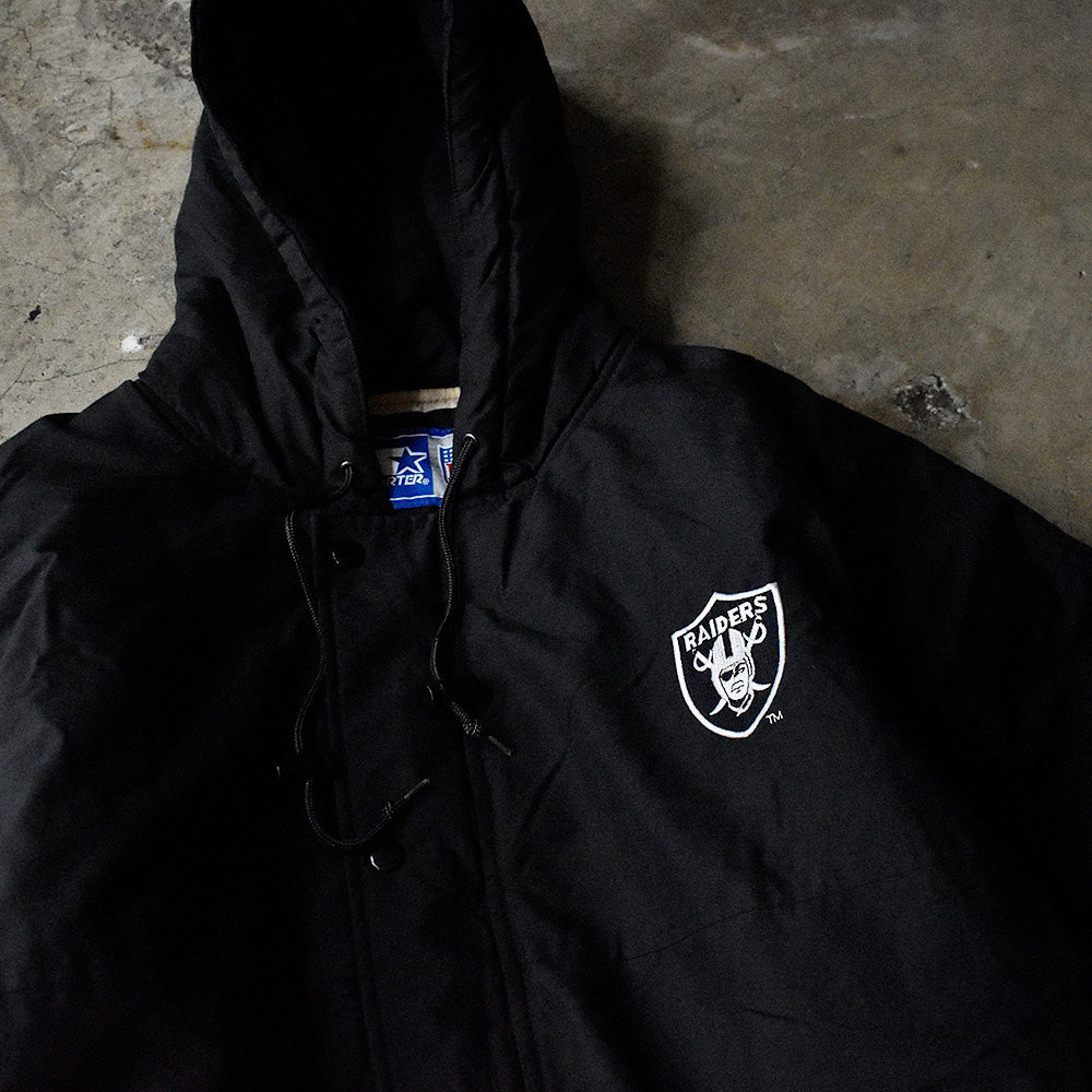 90's STARTER NFL "Las Vegas Raiders" 中綿入り ナイロンジャケット 231119H