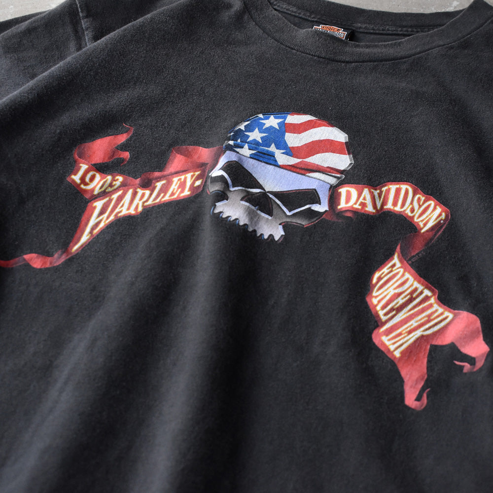 Y2K Harley-Davidson 両面プリント Tシャツ 231002