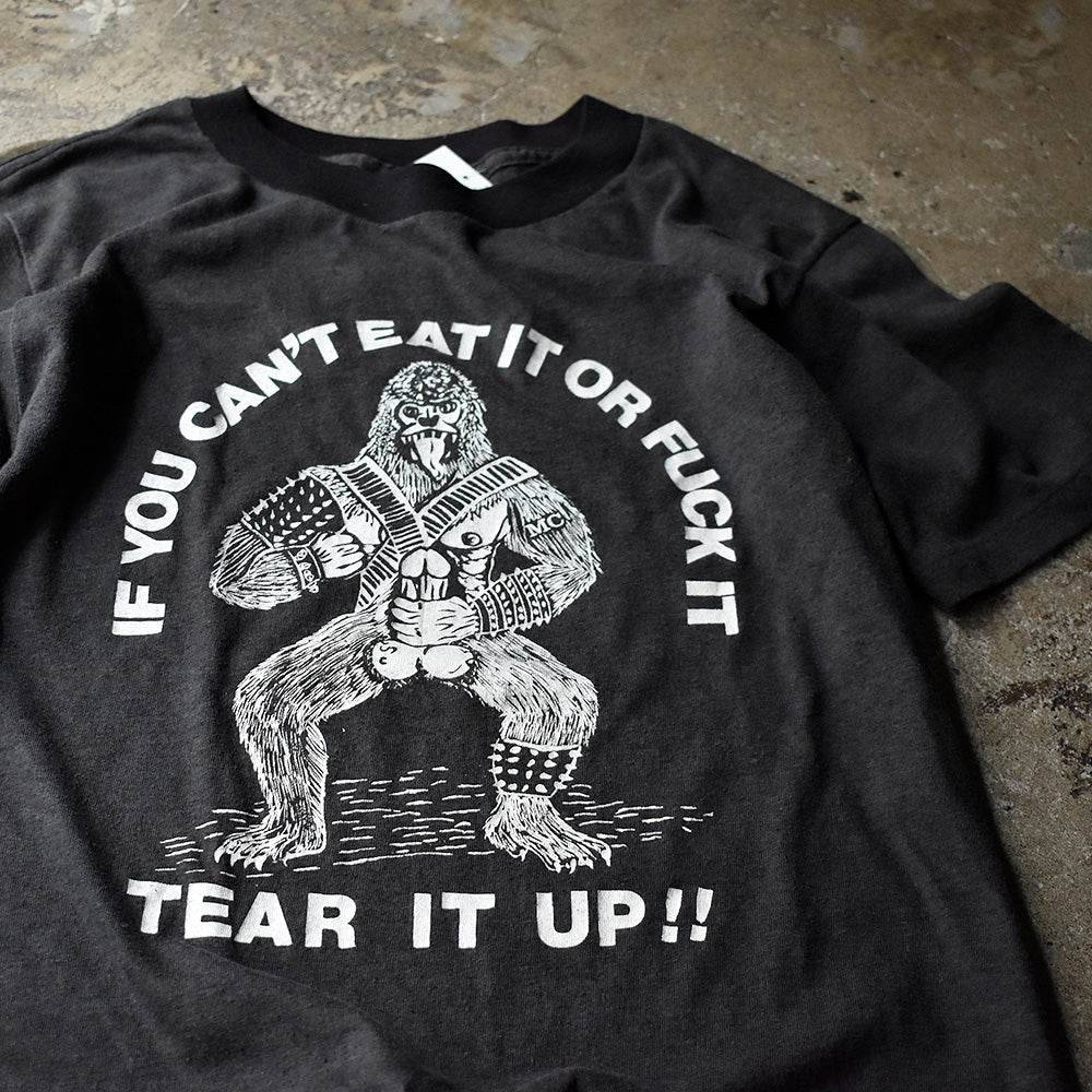 80's “If You Can't Eat It Or Fuck It Tear It Up“ BIKE WEEK MC Tシャツ USA製 240719H