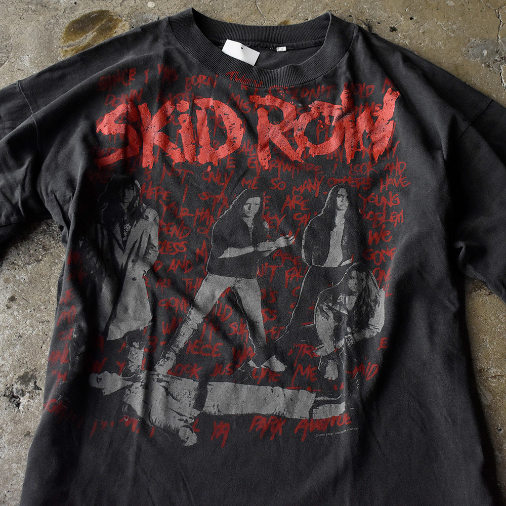 90's SKID ROW "I SURVIVED SKID ROW LIVE" ロック Tシャツ 250724H