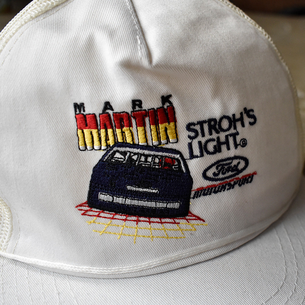 90's “MARK MARTIN×Ford” 刺繍 レーシング メッシュ キャップ 250804H