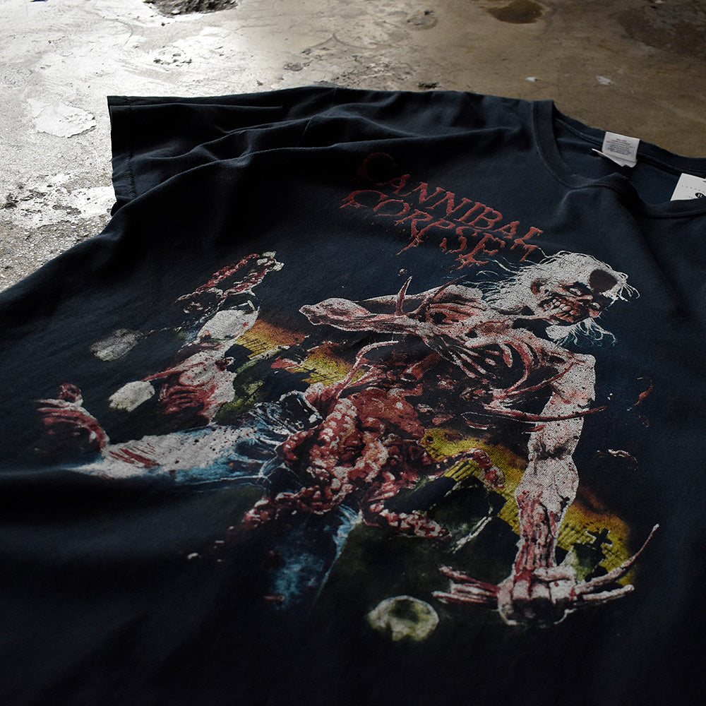 カンニバル・コープス Eaten Back To Life ジャケットデザイン Tシャツ 2000年代初頭 ギルダン XL 古着