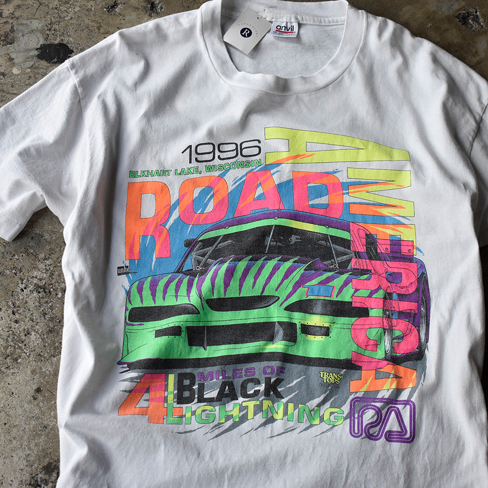 Road America 4 Miles of Black Lightning レーシングTシャツ 1996年 ヴィンテージ