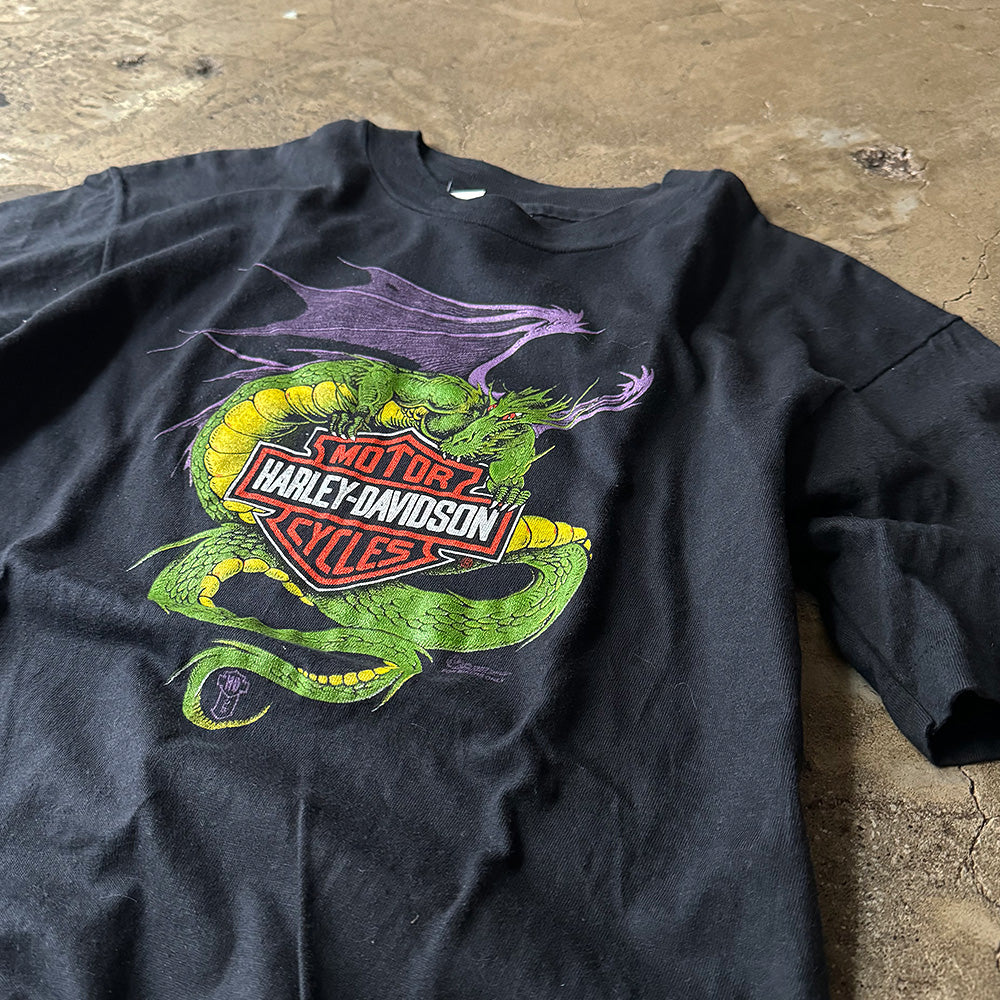 ハーレーダビッドソン ロゴ ドラゴン Tシャツ 1987年 USA製 ヴィンテージ