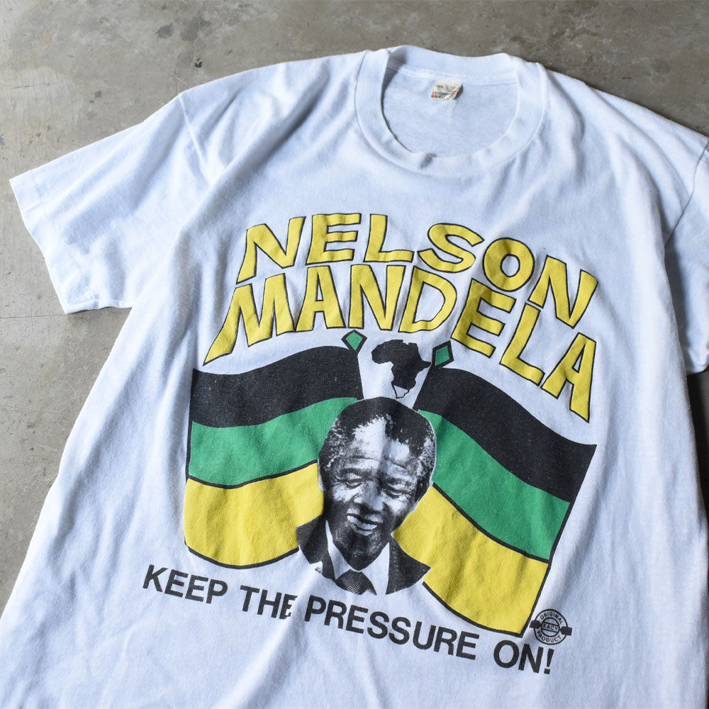 80’s Nelson Mandela “KEEP THE PRESSURE ON!” Tシャツ　250909H
