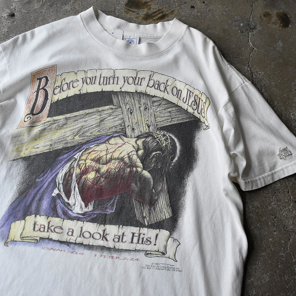 Living Epistles JESUS キリスト メッセージTシャツ 1993年 USA製 ヴィンテージ