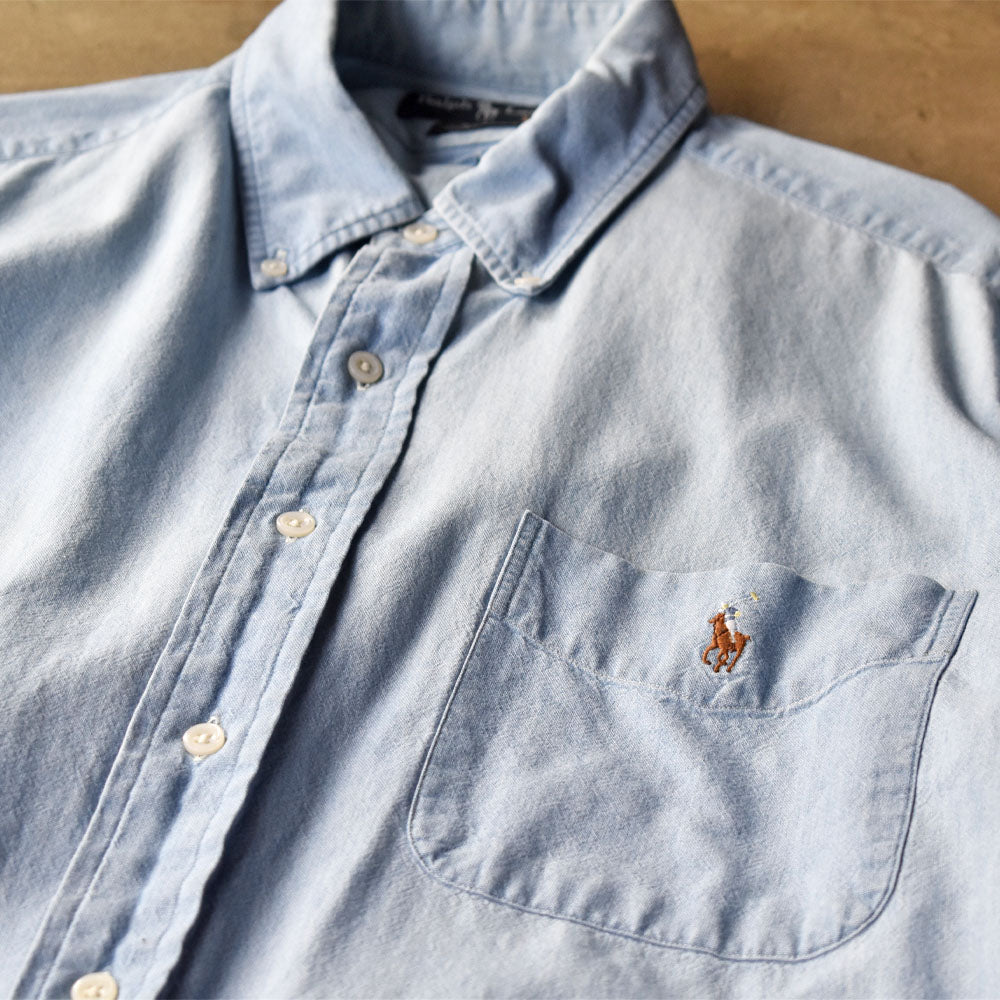 90's Ralph Lauren “BLAKE” シャンブレー ボタンダウンシャツ 240327 S2056
