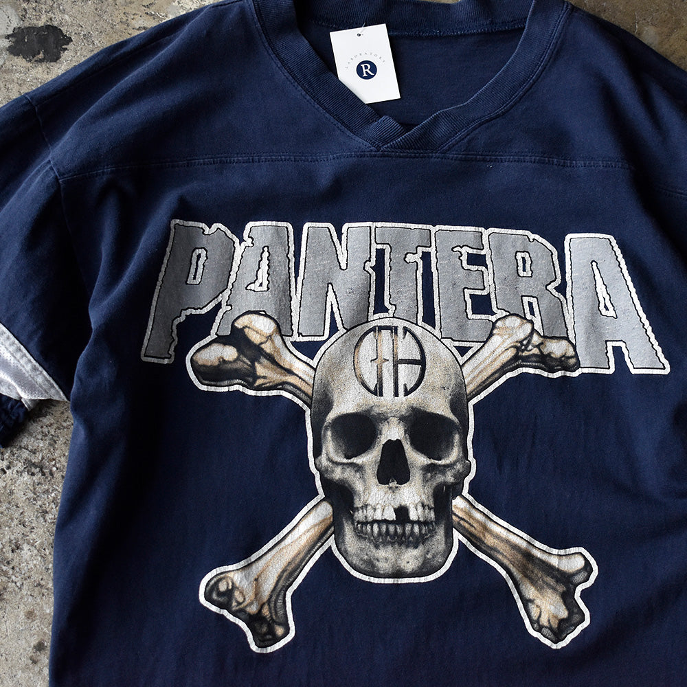 90's Pantera “Skull and Bones” フットボールTシャツ！ 250506H