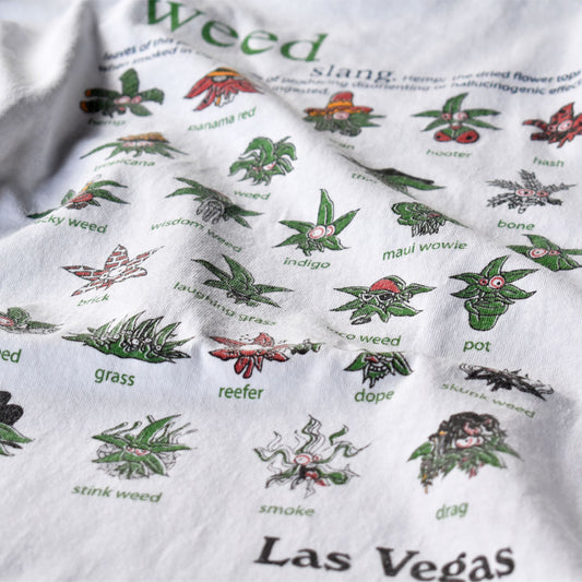 Y2K ”Weed” アート Tシャツ USA製 240404