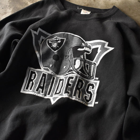 80’s FRUIT OF THE LOOM “NFL Raiders” ラグラン スウェット USA製 240215