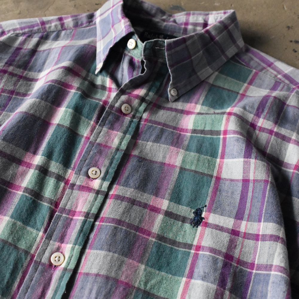 90's Polo Ralph Lauren マドラスチェック シャツ 240327 S2078
