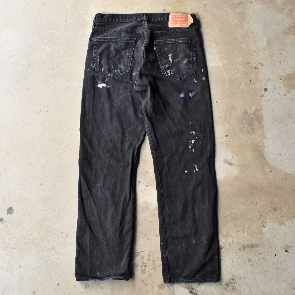 Levi's 501 ペンキ！ ブラックデニムパンツ 240428