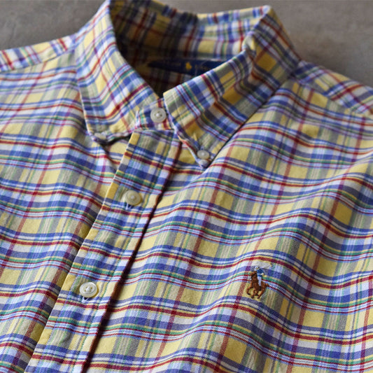 Ralph Lauren チェック ボタンダウンシャツ 240511 S2097
